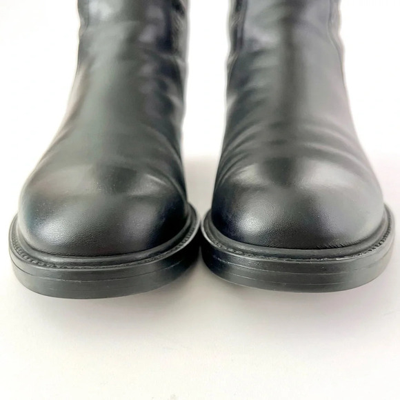 GUCCI || GG Monogram Guccissima Maud Black Leather Short Moto Ankle Boots US 8.5 - Picture 8 of 16